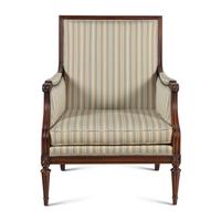 A Louis XVI Style Mahogany Bergere