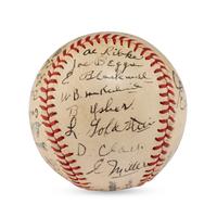 A 1946 Cincinnati Reds Team Signed Autograph Baseball