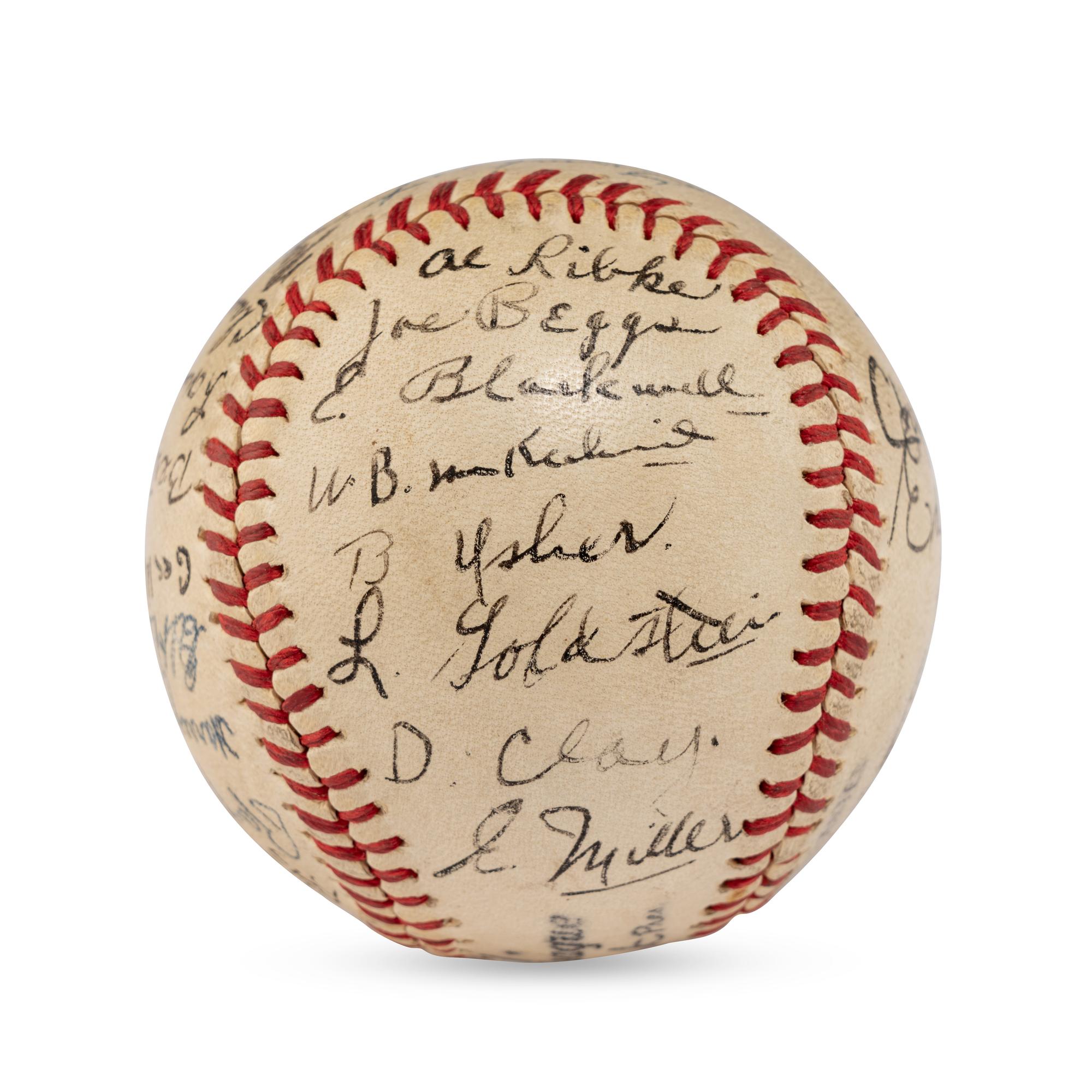 A 1946 Cincinnati Reds Team Signed Autograph Baseball