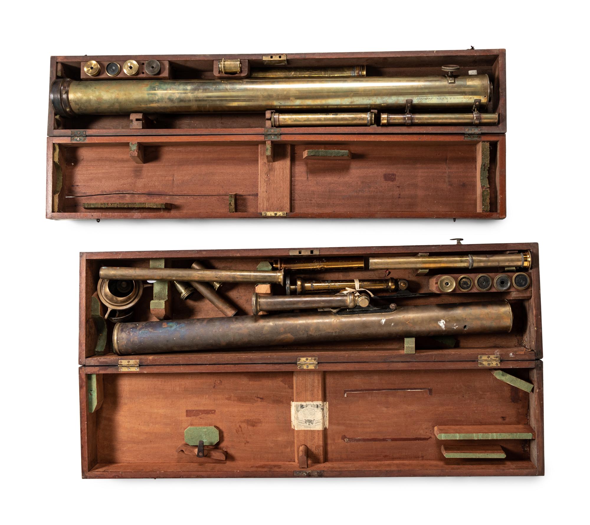 Two English Brass Astronomical Telescopes