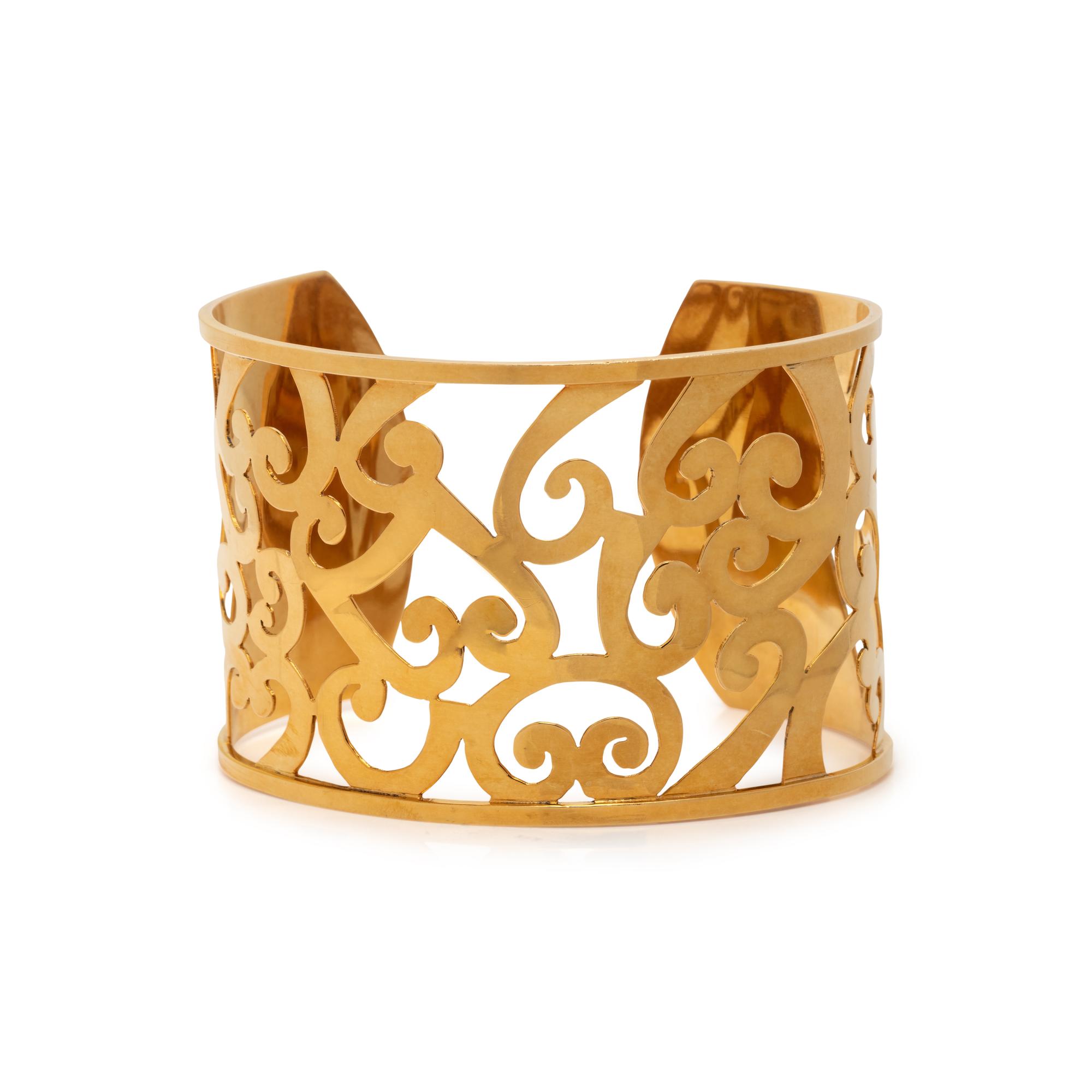 MAZ, YELLOW GOLD CUFF BRACELET