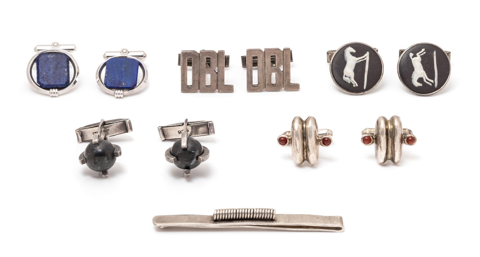A Collection of Sterling Silver Accessories, 42.10 dwts.