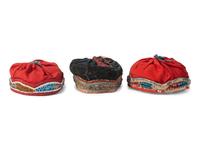 Anishinaabe and Tuscarora Beaded Cotton Caps