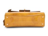 Prada Yellow Patent Leather Flap Bag, 2000s