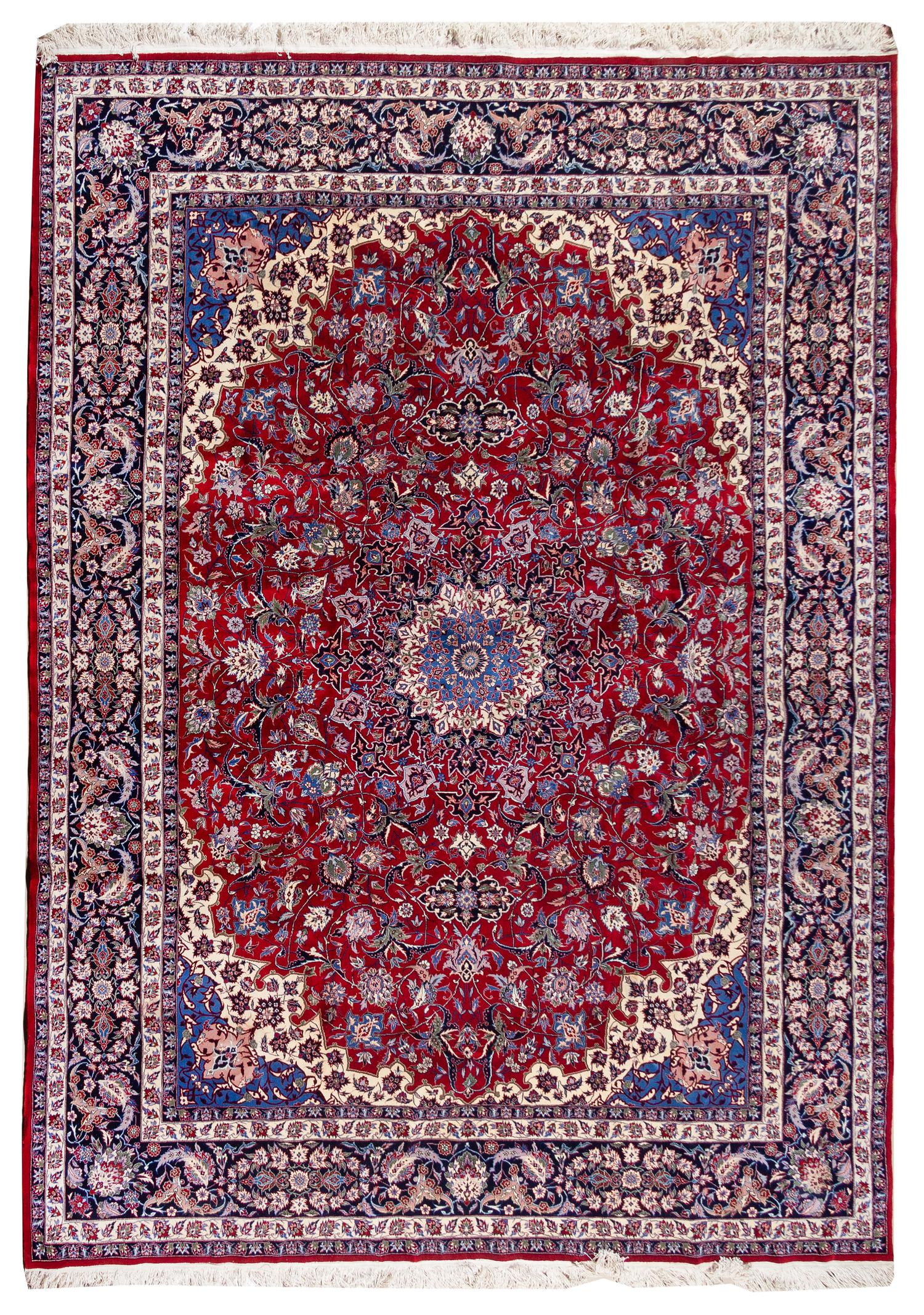 A Tabriz Wool Rug 11 feet 10 inches x 9 feet 1 1/2 inches.