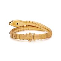 YELLOW GOLD AND ENAMEL SNAKE BRACELET