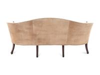 A George III Style Suede Upholstered Mahogany Sofa