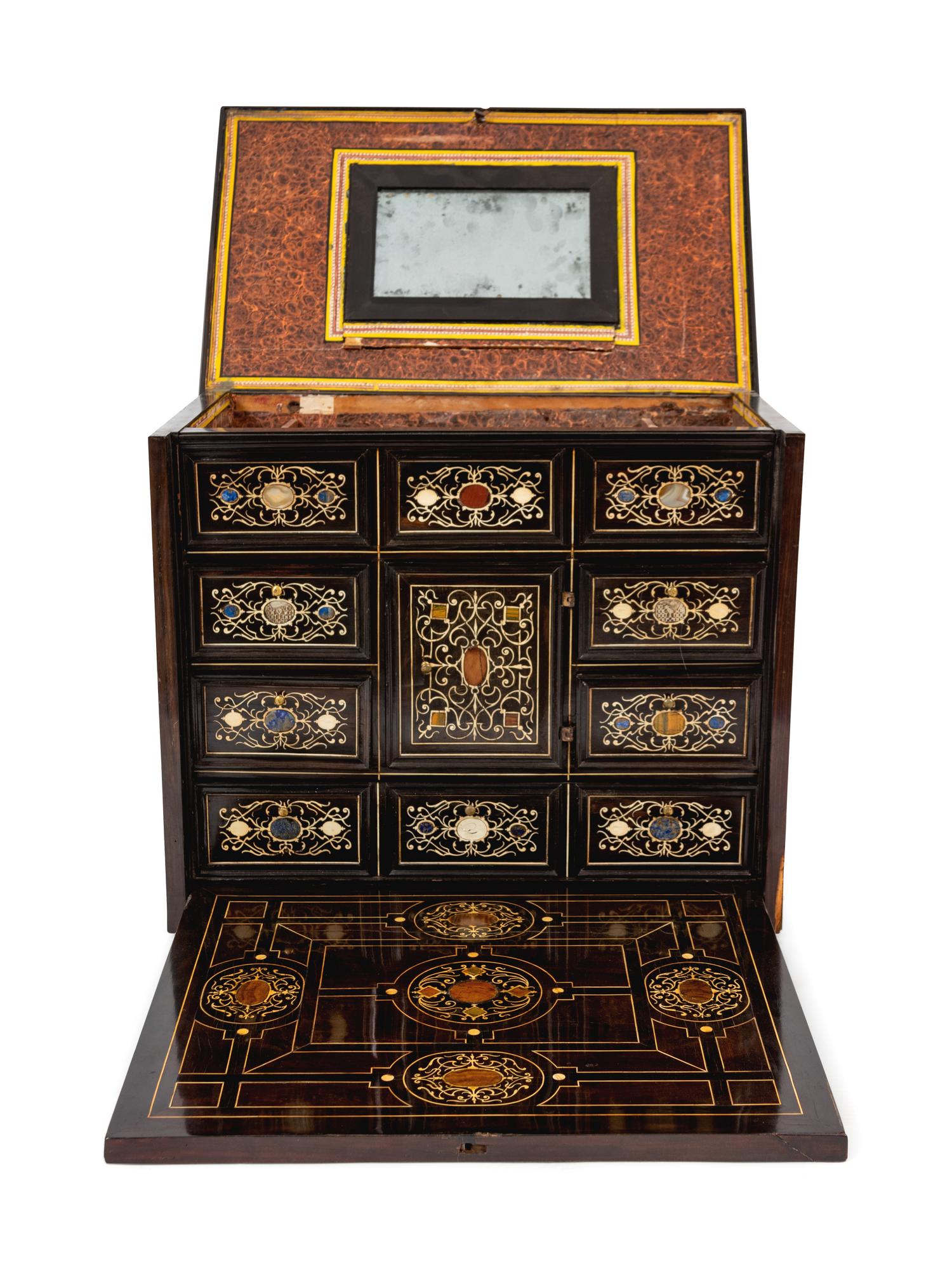 An Italian Inlaid Rosewood Vargueno
