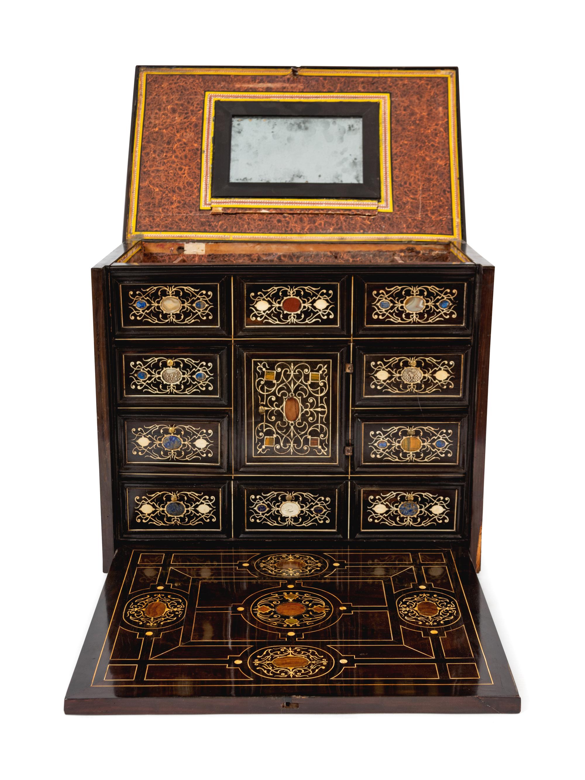 An Italian Inlaid Rosewood Vargueno