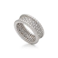 VAN CLEEF & ARPELS, 'PERLÉE' DIAMOND AND WHITE GOLD RING