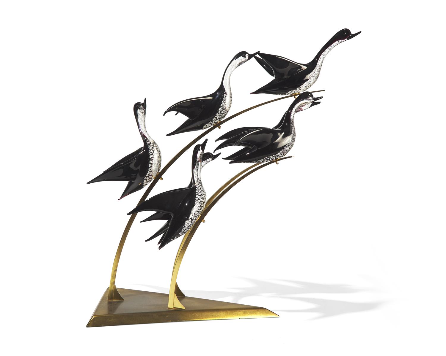 Murano Glass Flying bird sculpture