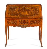 A Louis XV Style Marquetry Bureau en Pente — 19TH CENTURY