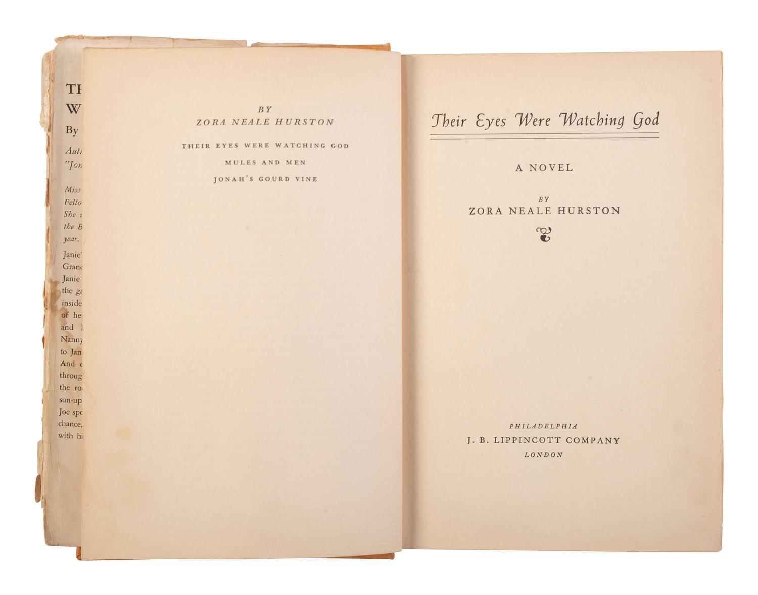 [LITERATURE]. HURSTON, Zora Neale. Their Eyes Were Watching God . Philadelphia: J.B. Lippincott Company, 1937.