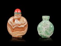 Two Chinese Hardstone Snuff Bottles