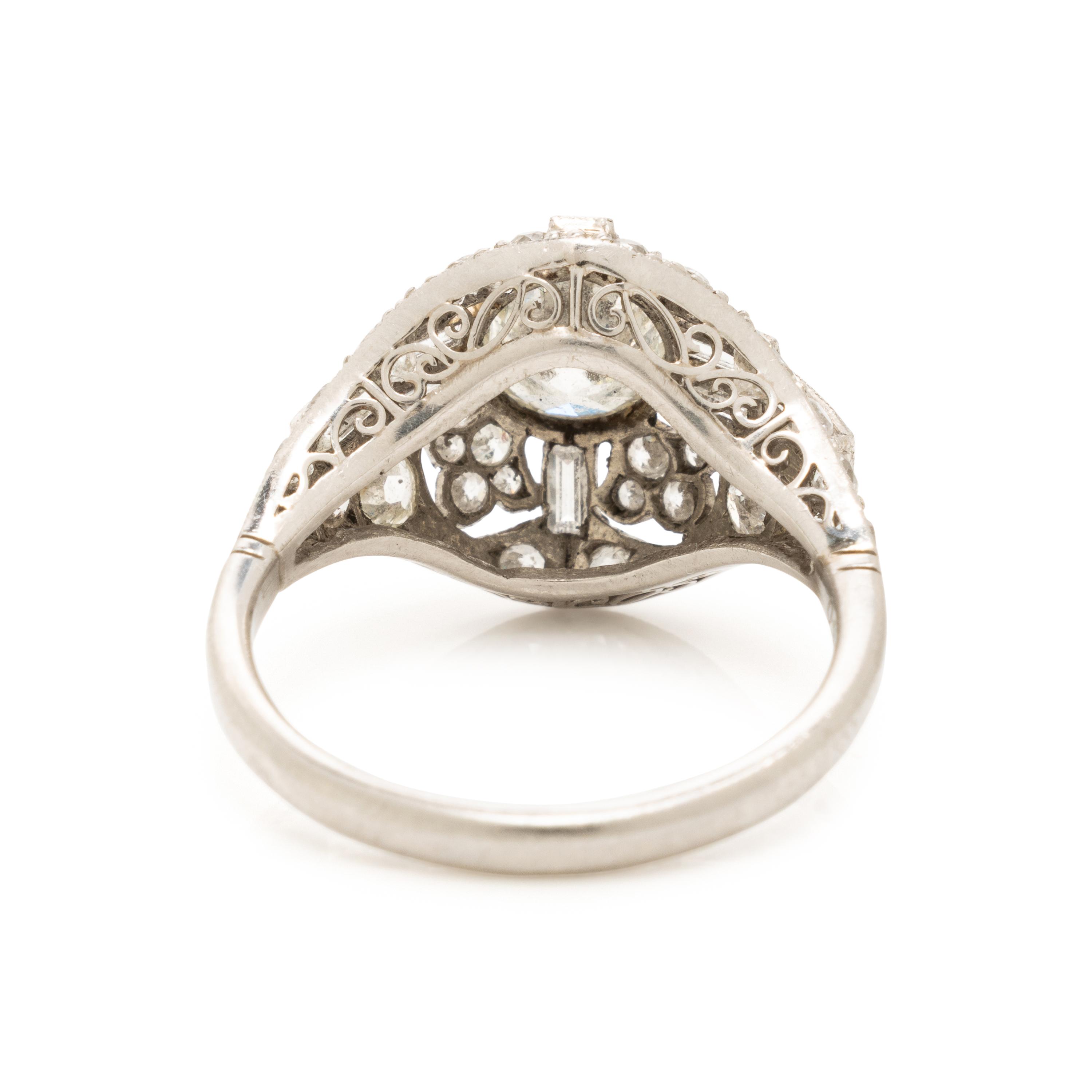 Diamond and Platinum Ring