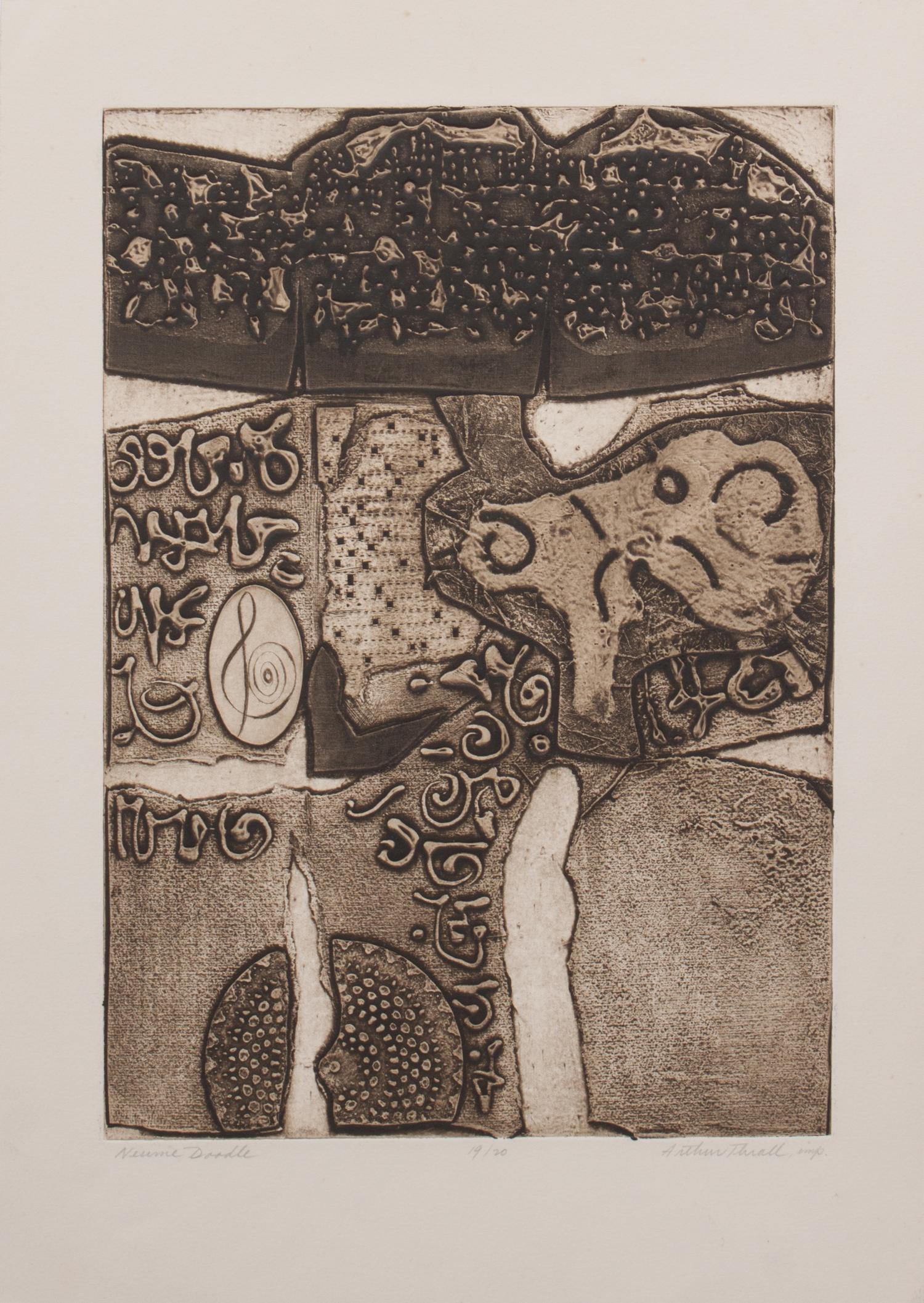 Arthur Thrall, (Wisconsin, 1926-2015), Neume Doodle