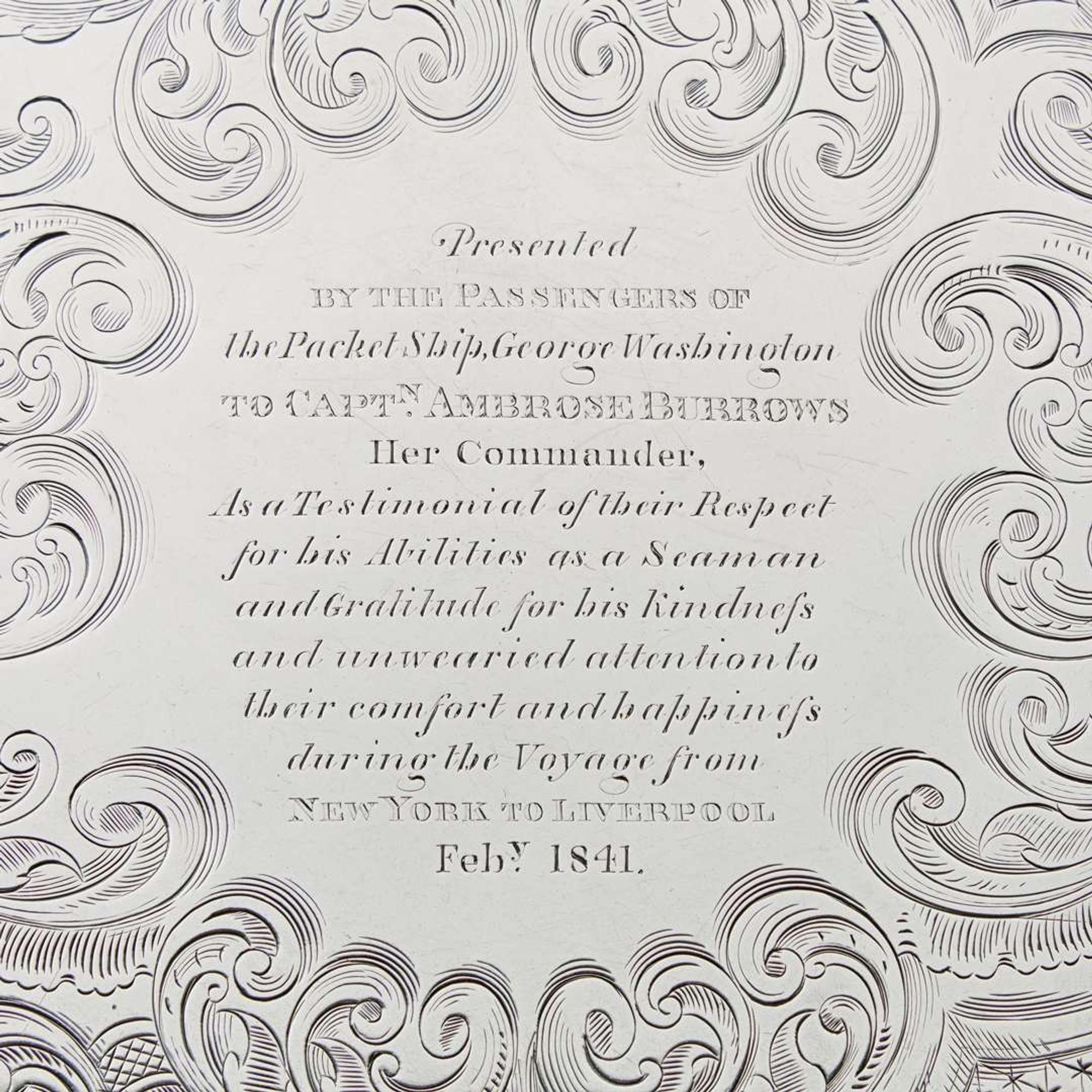 A sterling silver presentation salver Charles Reilley and George Storer, London, 1840