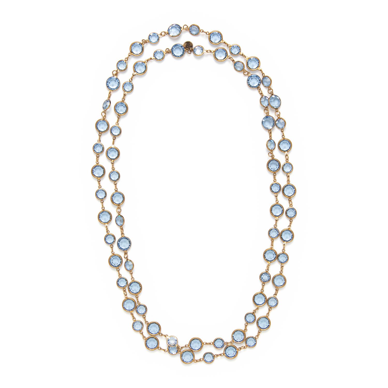 Chanel, Blue Glass Sautoir, 1981