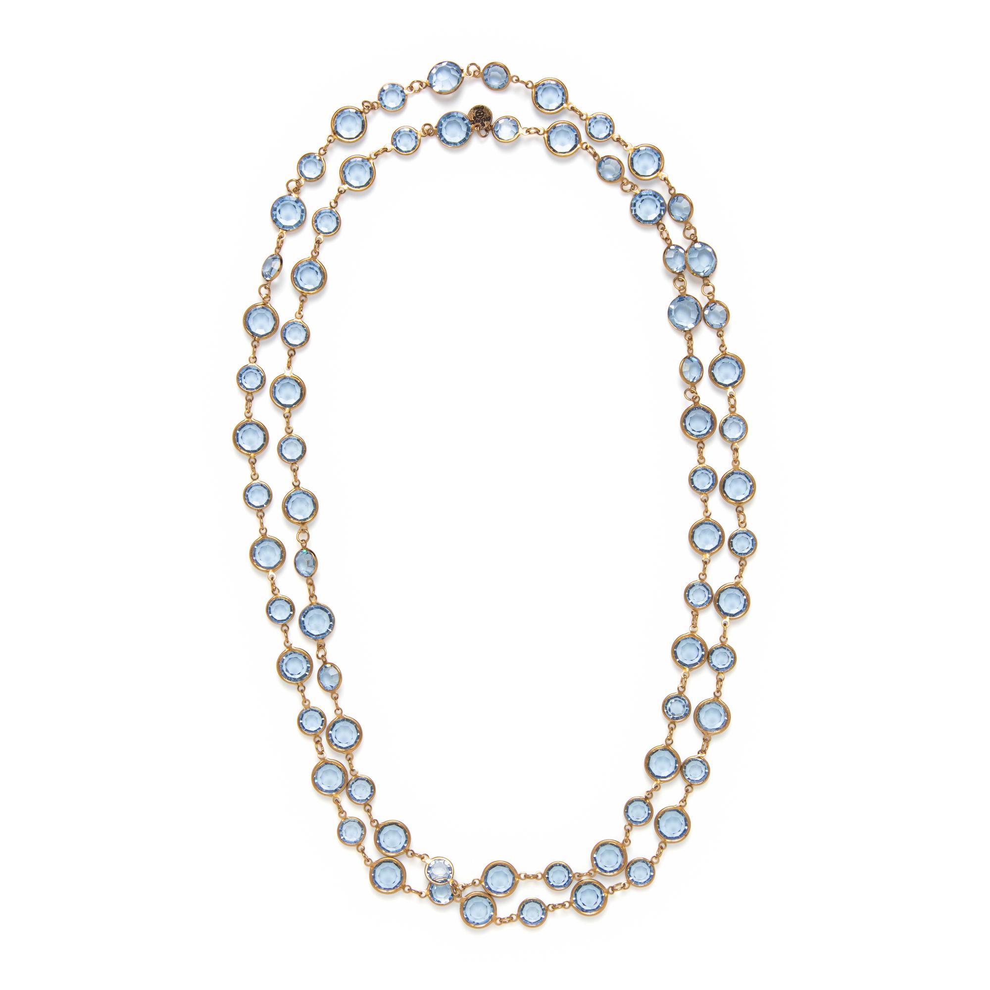 Chanel, Blue Glass Sautoir, 1981