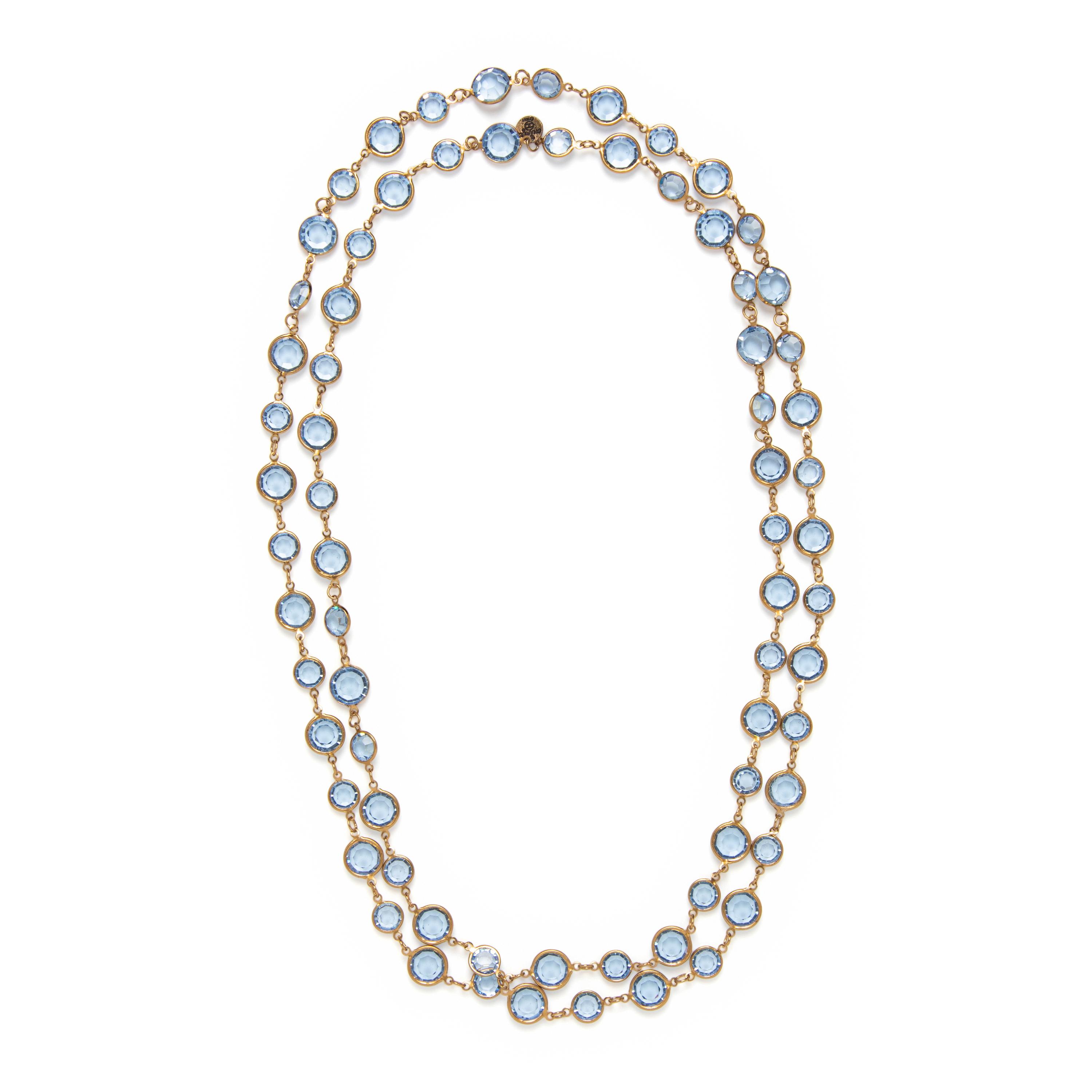 Chanel, Blue Glass Sautoir, 1981
