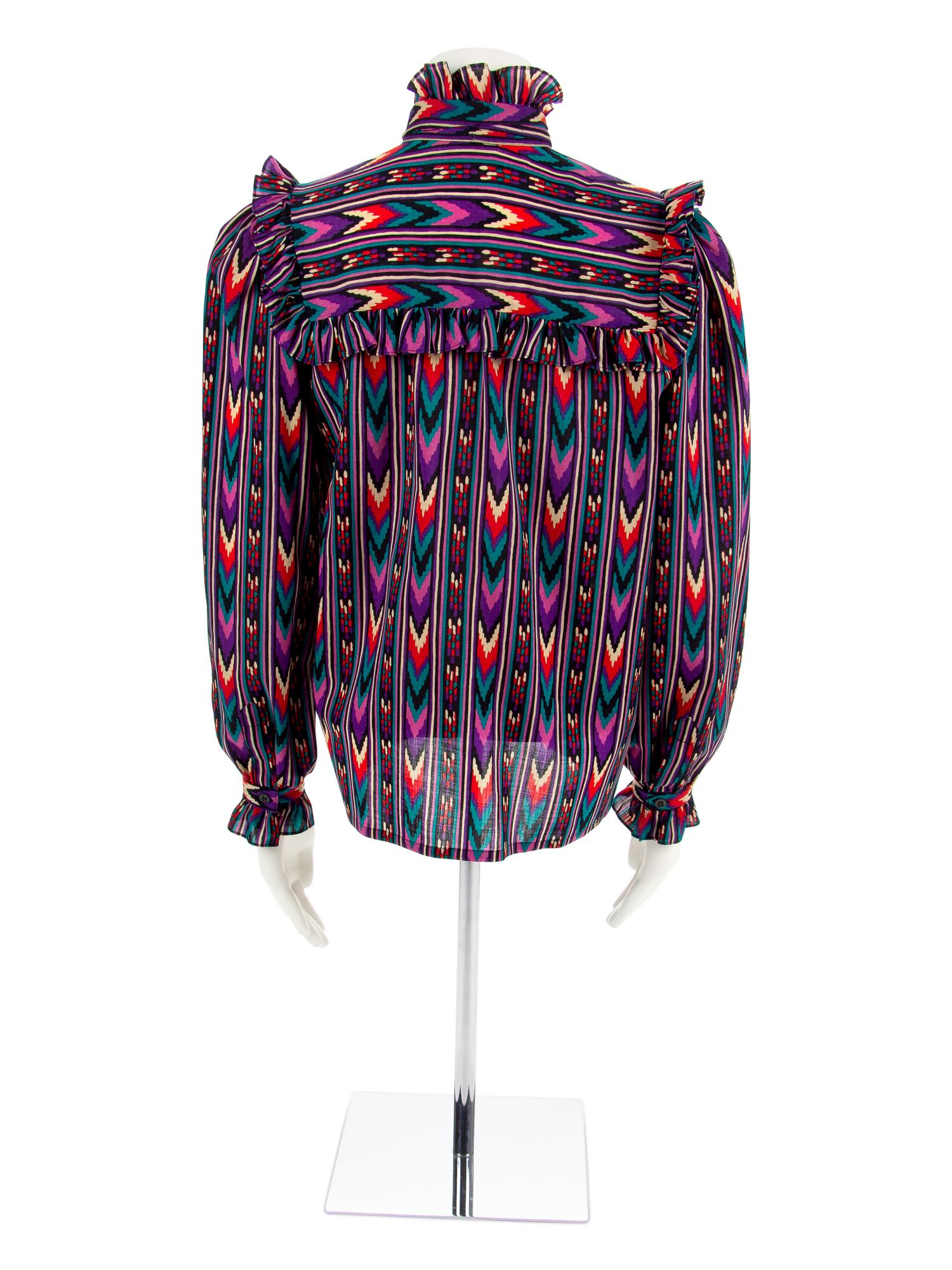 Two Saint Laurent Rive Gauche Blouses, 1980-90s