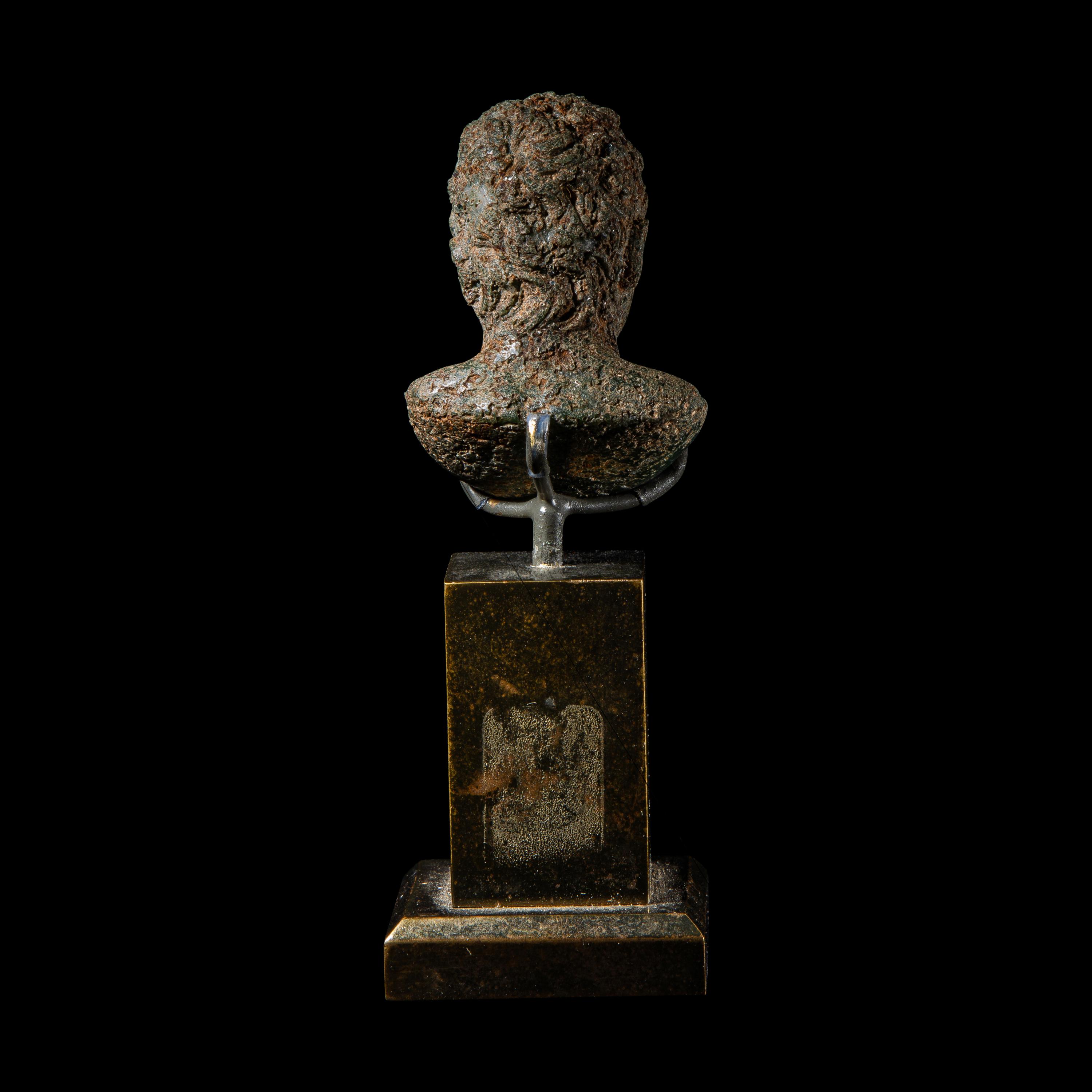 A Roman Glass Male Bust