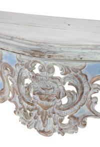A Louis XV Style Gray and Blue-Painted Console Table