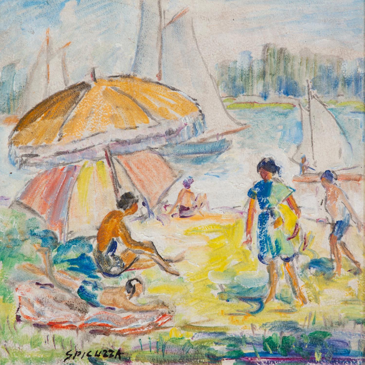 Francesco J. Spicuzza, (American, 1883-1962), Cedar Lake, Wisconsin and Bradford Beach, 1936 (two works)