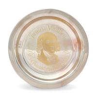 A Group of Twelve Franklin Mint 24K Gold Inlaid Sterling Presidential Plates, Circa 1976