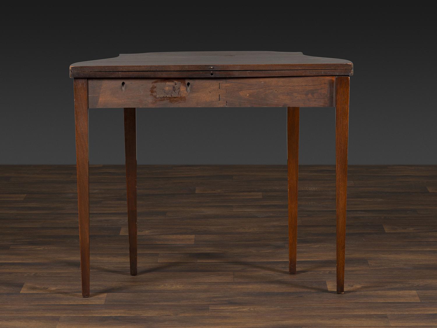 A Federal Figured and Inlaid Mahogany Games Table
