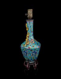 A Cloisonné Enamel Faceted Vase