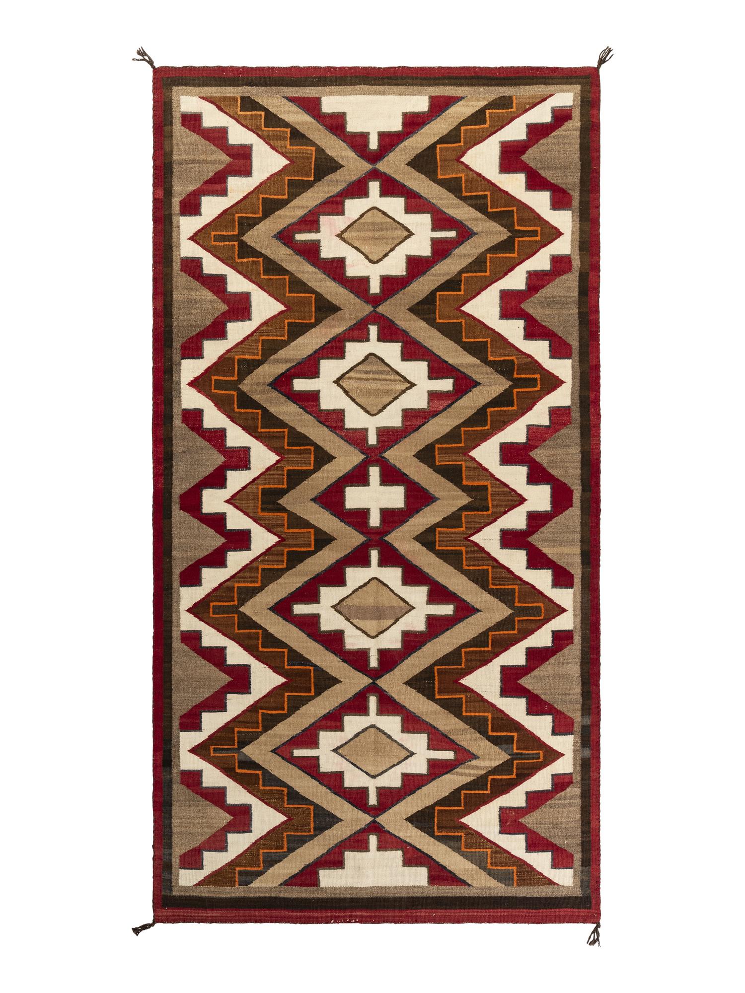 Navajo Red Mesa Pattern Weaving / Rug