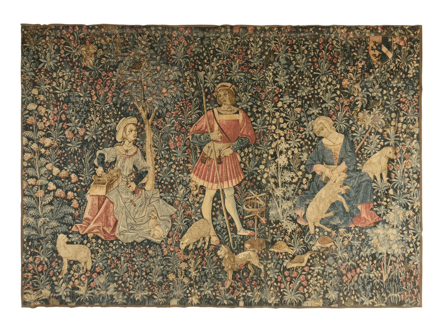 A Continental Printed Tapestry