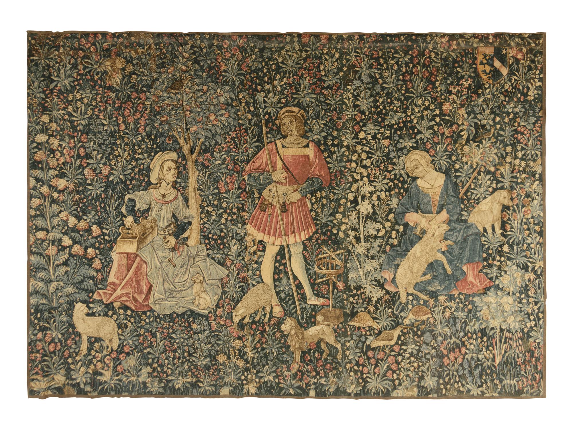 A Continental Printed Tapestry