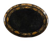 A Victorian Black Tole Piente Tray Table
