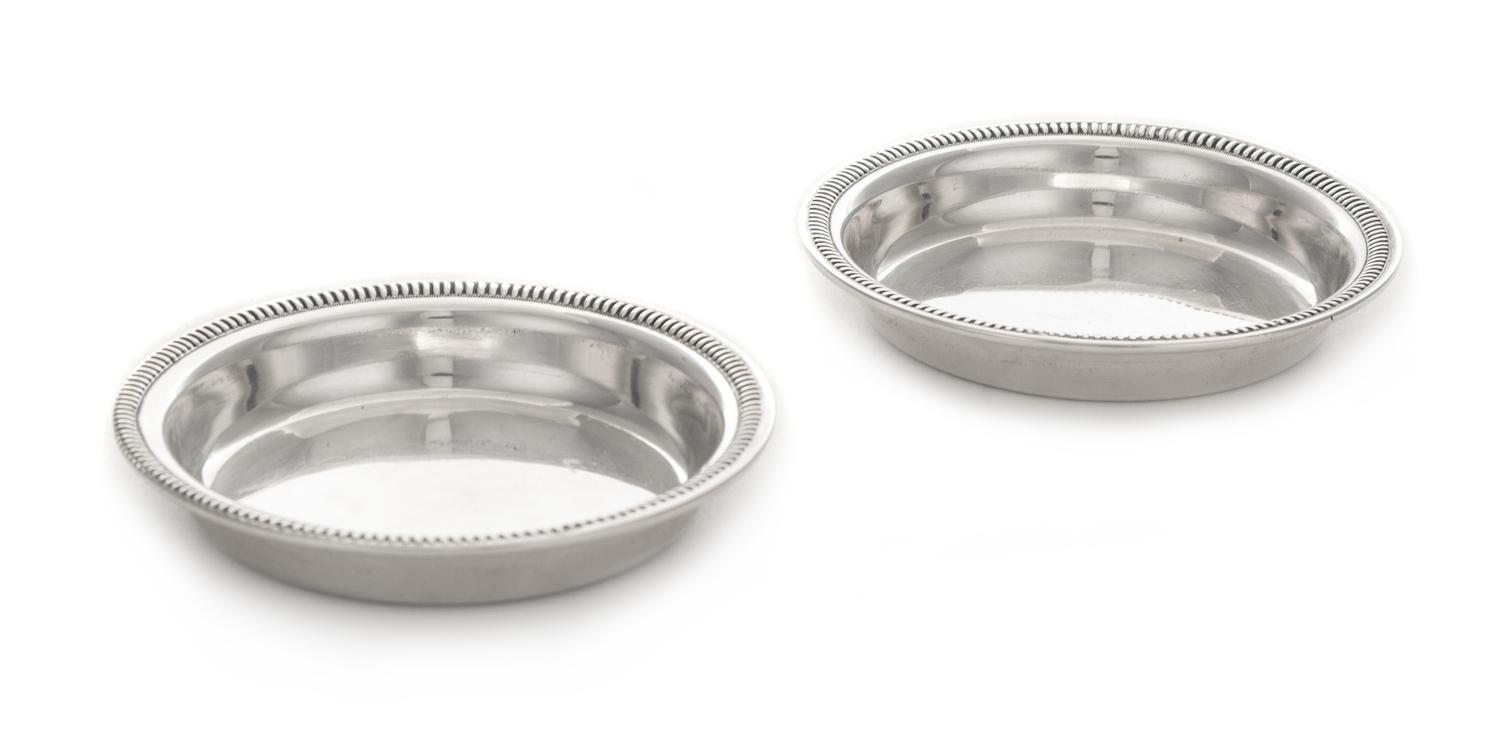 A Pair of American Silver Nut Dishes, Revere Silversmiths, Brooklyn, NY, each of circular form.