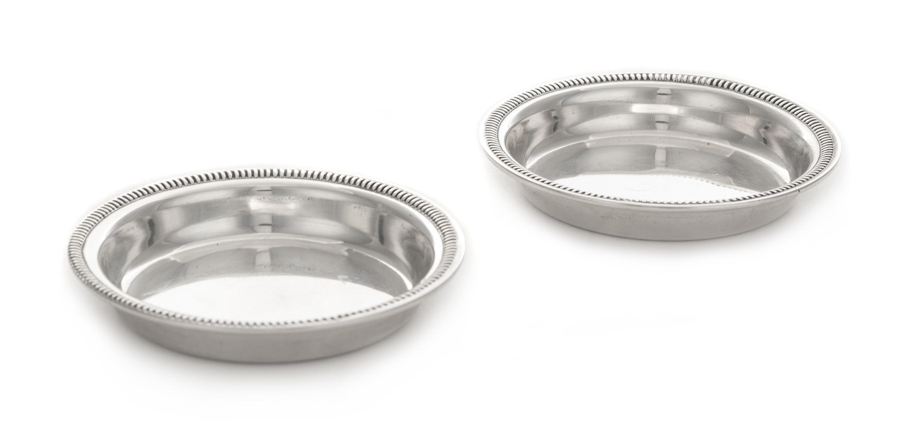 A Pair of American Silver Nut Dishes, Revere Silversmiths, Brooklyn, NY, each of circular form.