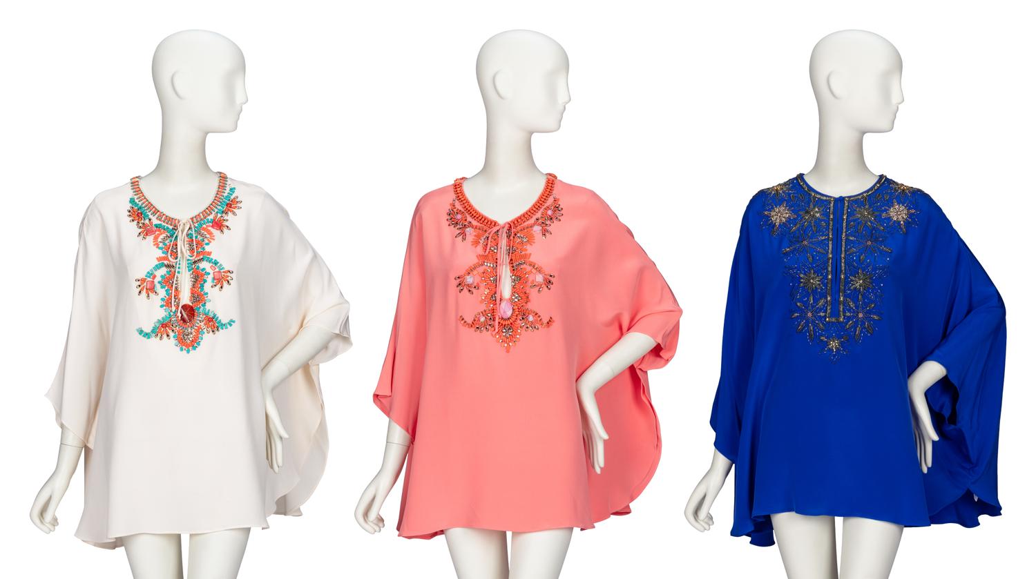EMILIO PUCCI, THREE EMBELLISHED BLOUSES