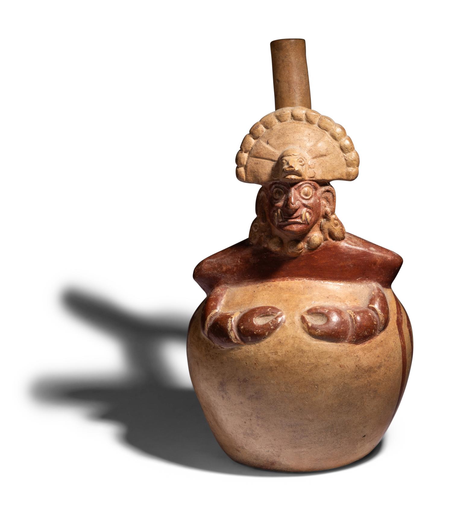 A Moche Stirrup Vessel with Ai Apec
