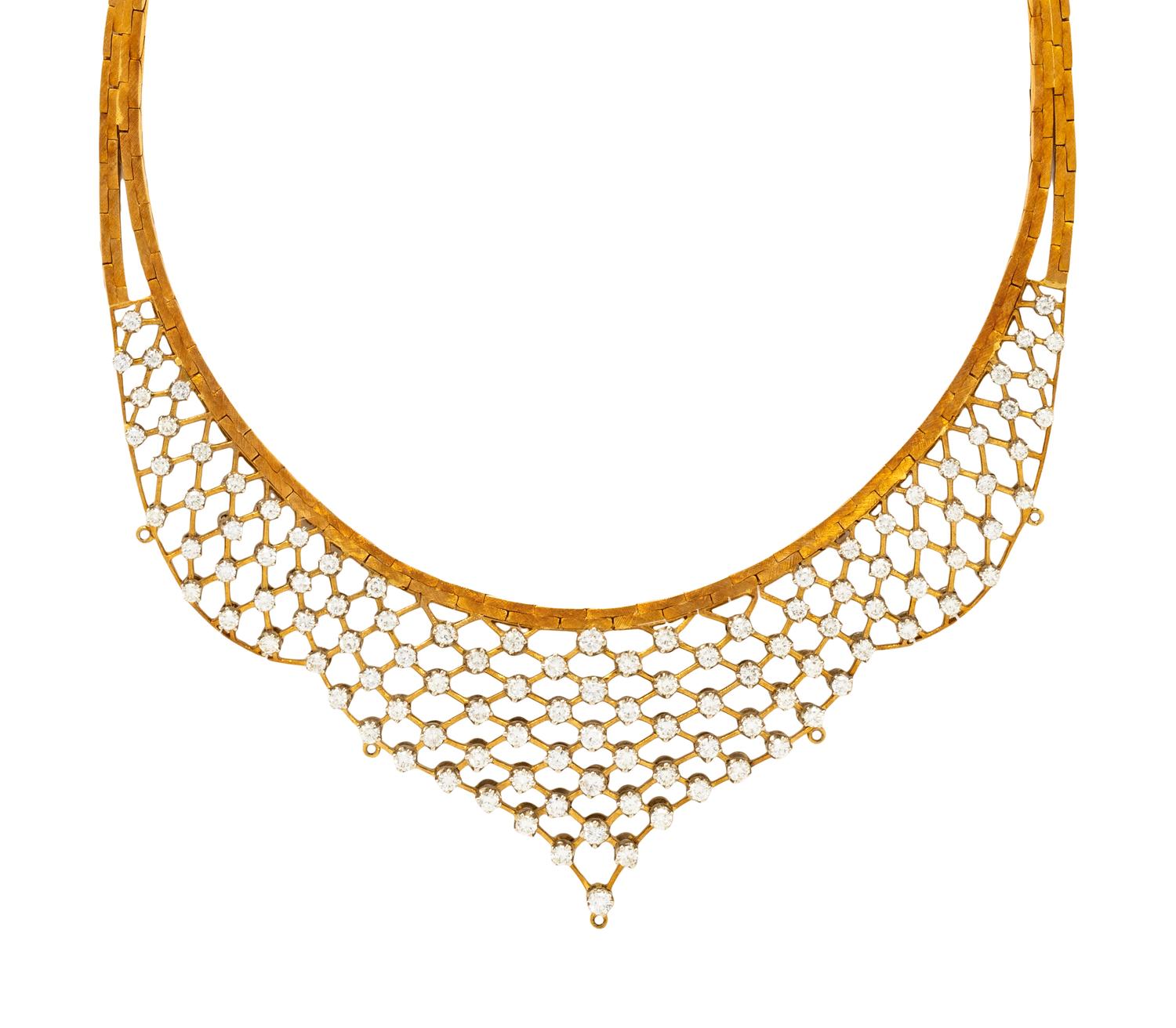 YELLOW GOLD, DIAMOND, AMETHYST AND CULTURED MABE PEARL CONVERTIBLE NECKLACE