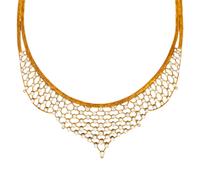 YELLOW GOLD, DIAMOND, AMETHYST AND CULTURED MABE PEARL CONVERTIBLE NECKLACE