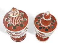 A Wedgwood Brown-Glazed Pearlware Bough Pot and a Similar Turner Pearlware Bough Pot