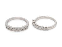 PAIR OF DIAMOND RINGS