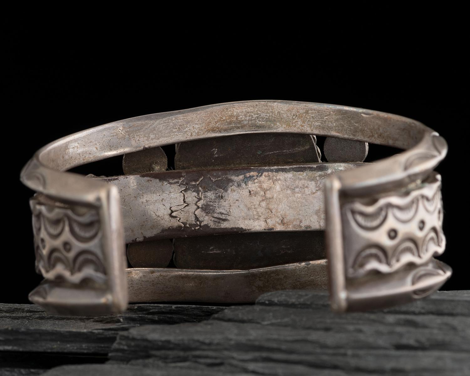 Navajo Silver and Turquoise Cuff Bracelet