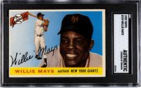 A Group of 1955 Topps Willie Mays and Ted Williams Baseball Cards No. 194 (SGC Authentic)