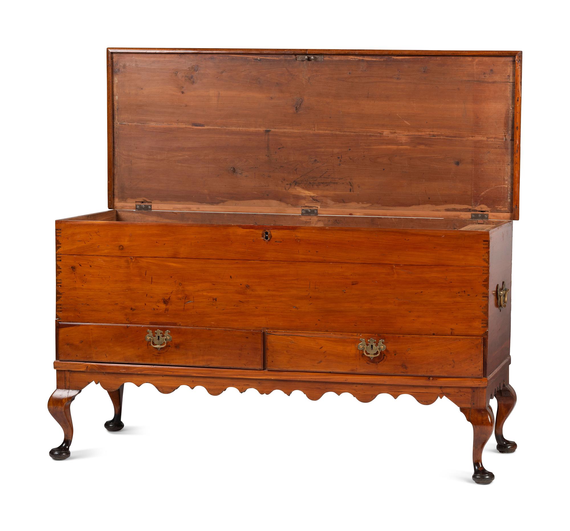 A Queen Anne Carved Bermuda Cedar Blanket Chest