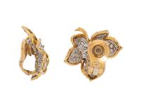 VAN CLEEF & ARPELS, DIAMOND LEAF EARRINGS