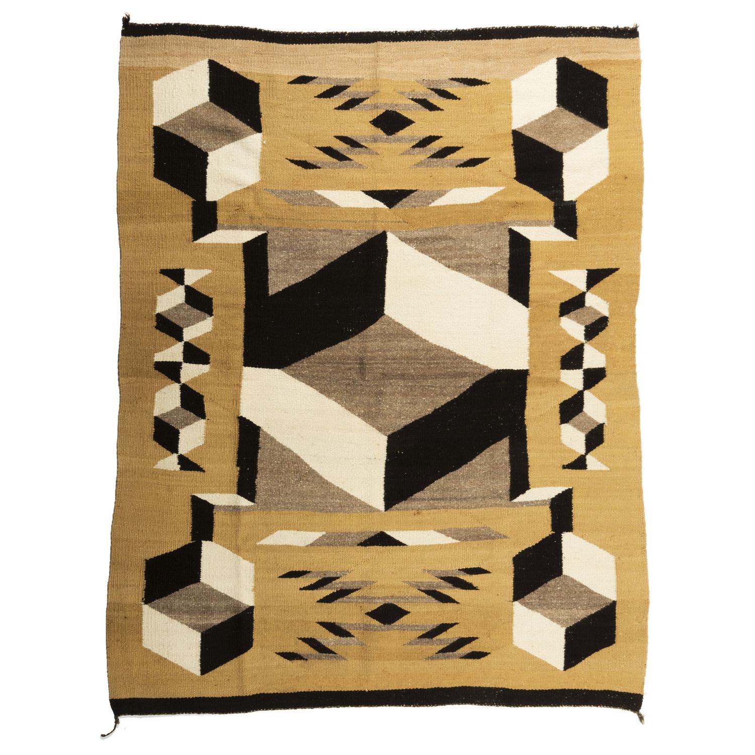 Navajo Optical Storm Pattern Weaving / Rug