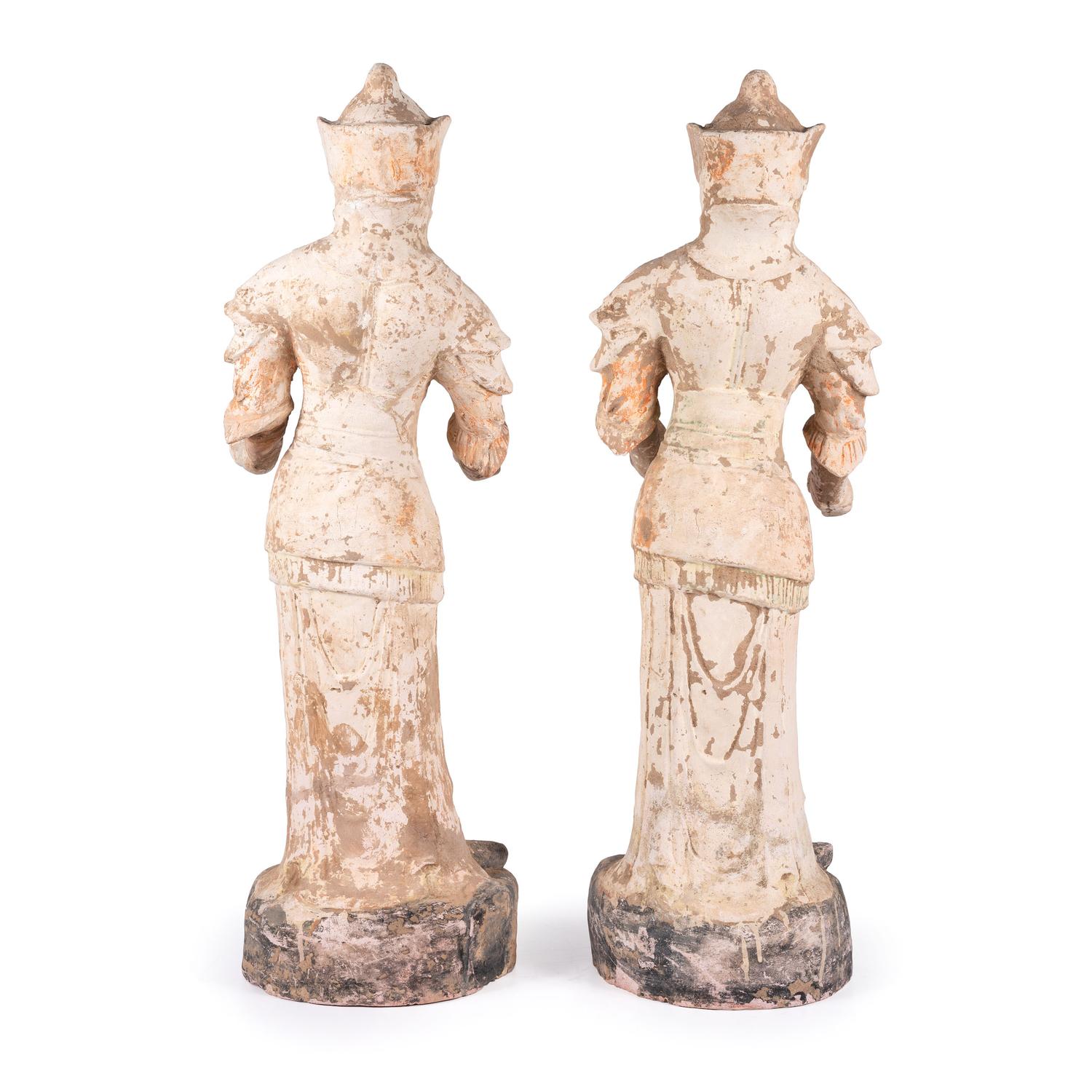 A Pair of Chinese Terra Cotta Warrior Figures