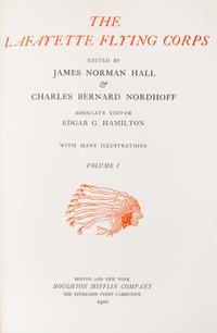 HALL, JAMES NORMAN and NORDHOFF, CHARLES BERNARD. The Lafayette Flying Corps. Boston, 1920. First edition with jackets.